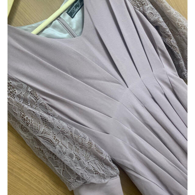 プールヴー　ウエストタックフレアドレス レディースのフォーマル/ドレス(ロングドレス)の商品写真