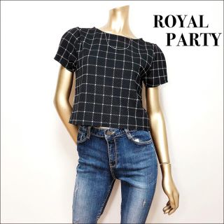 ロイヤルパーティー(ROYAL PARTY)のROYAL PARTY 格子柄 カットソー＊デュラス RESEXXY リエンダ(カットソー(半袖/袖なし))