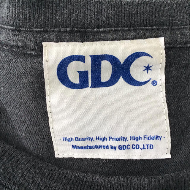 GDC ジーディーシー　Tシャツ　ビックプリント　バック　ブラック　黒　熊谷隆志