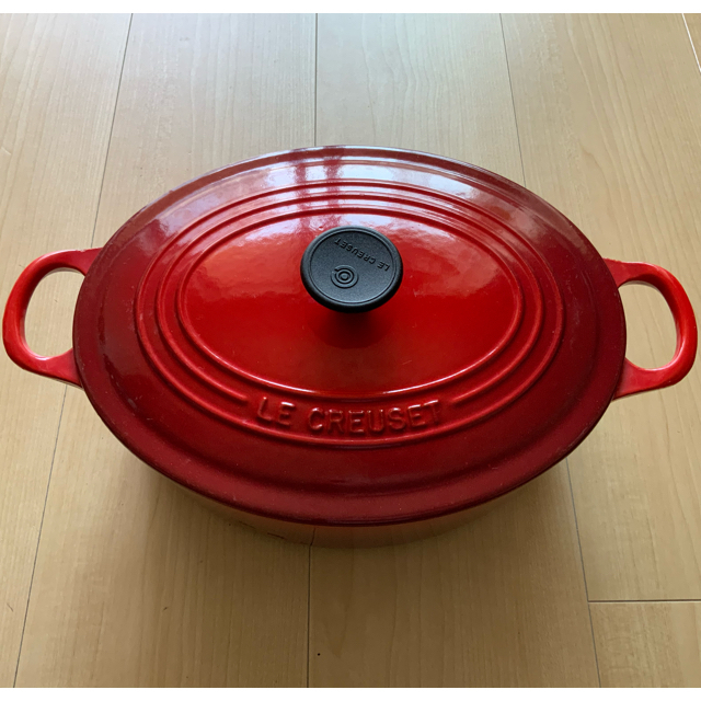 LE CREUSET - Le Creuset ル・クルーゼ 鍋 オーバル 33cm 赤の通販 by 