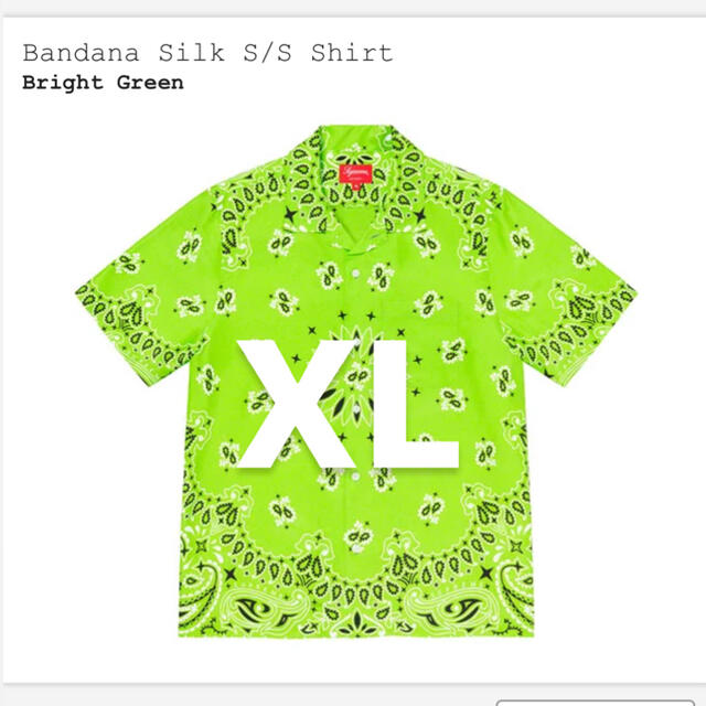 XLサイズ　supreme bandana silk shirt