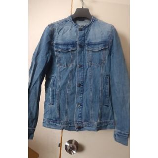 エイチアンドエム(H&M)のH&M COLLAR LESS DAMAGED DENIM JACKET XS(Gジャン/デニムジャケット)