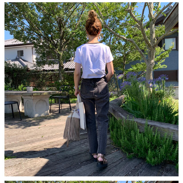 mite⭐︎back silhouette denim S レディースのパンツ(デニム/ジーンズ)の商品写真