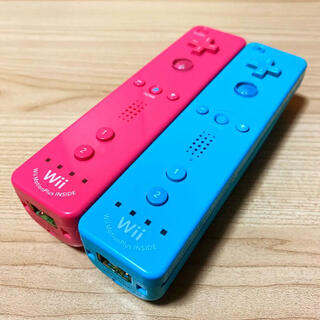 ウィー(Wii)の動作確認済⭐️Wiiリモコンプラス２つセット［アオ・ピンク］(家庭用ゲーム機本体)