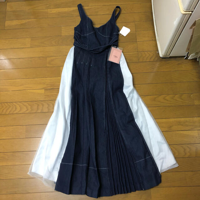 eimy istoire(エイミーイストワール)のeimy istoire  Charme Denim Dress ワンピース S レディースのワンピース(ロングワンピース/マキシワンピース)の商品写真