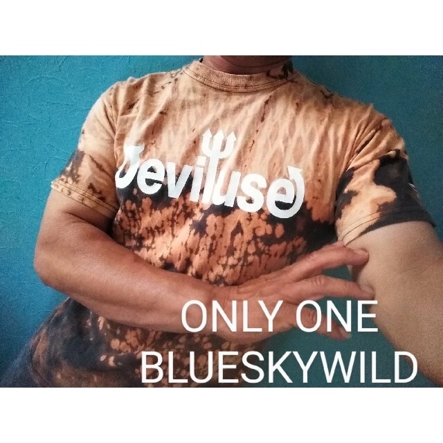 俺だけの Deviluse ONLY ONE ブリーチタイダイ柄Tシャツ