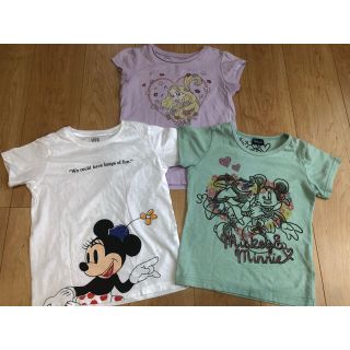 ユニクロ(UNIQLO)の120センチ　半袖　Tシャツ　3点セット　ディズニー　ミニー　ラプンツェル(Tシャツ/カットソー)