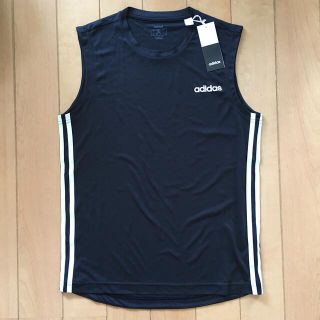 アディダス(adidas)のadidas ノースリーブシャツ　ブラック　M(Tシャツ/カットソー(半袖/袖なし))