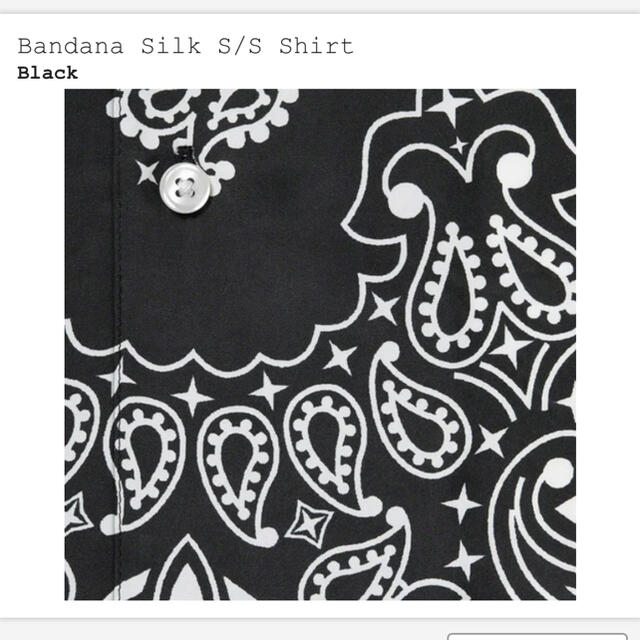 黒Lサイズ　SUPREME Bandana Silk S/S Shirt 1