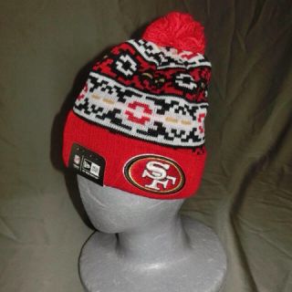 ニューエラー(NEW ERA)のNEWERA社製 【SanFrancisco49ers】ロゴ刺繍ニットCAP(ニット帽/ビーニー)