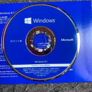 マイクロソフト(Microsoft)のWindows8.1 DVD(ノートPC)