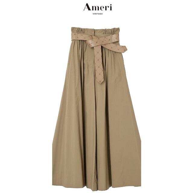 Ameri VINTAGE(アメリヴィンテージ)のAMERI  LOGO BELT WIED PANTS レディースのパンツ(カジュアルパンツ)の商品写真