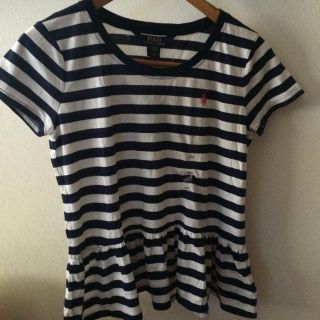 ポロラルフローレン(POLO RALPH LAUREN)の専用！ラルフローレン ボーダー ペブラムトップス(Tシャツ(半袖/袖なし))