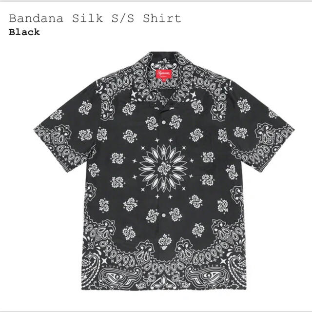 supreme Bandana Silk S/S Shirt 黒