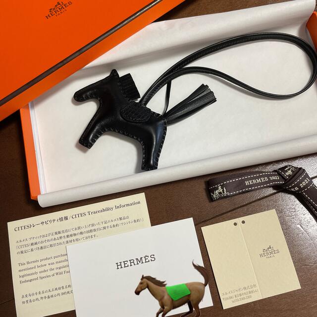 Hermes????ロデオタッチ PM 黒???? 新品未使用 エルメス チャームアニューミロ鞍部分