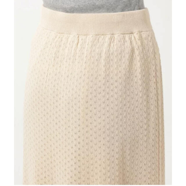 anySiS(エニィスィス)のクロシェライクニット スカート　アイボリーベージュ レディースのスカート(ロングスカート)の商品写真