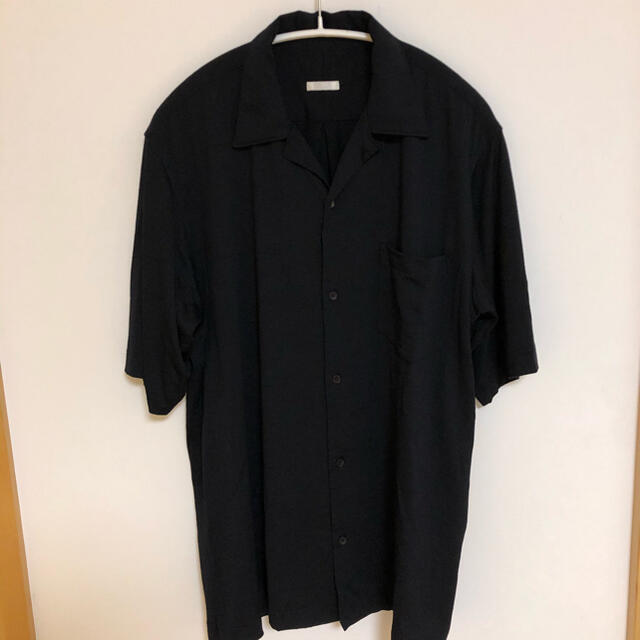 COMOLI 18SS ウール天竺半袖シャツ NAVY 2