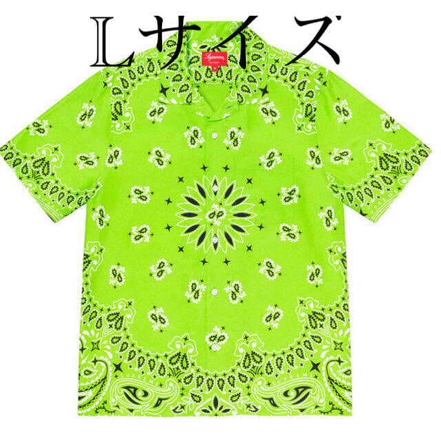 BrightGreen緑サイズ【新品未使用】Bandana Silk S/S Shirt