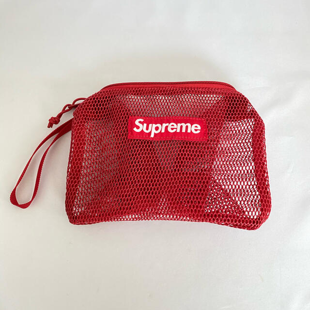 未使用 SUPREME 20SS UTILITY メッシュ ポーチ レッド 赤