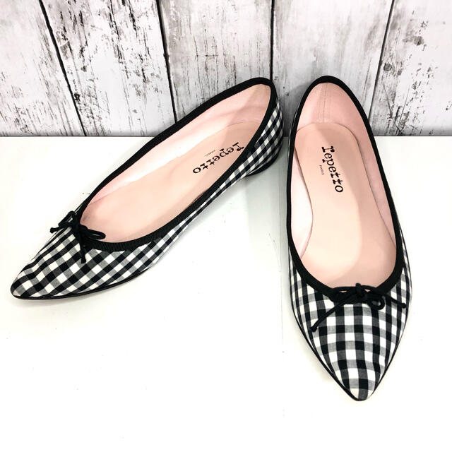 限定！！repetto レペット バレエシューズ 24cm チェック リボン