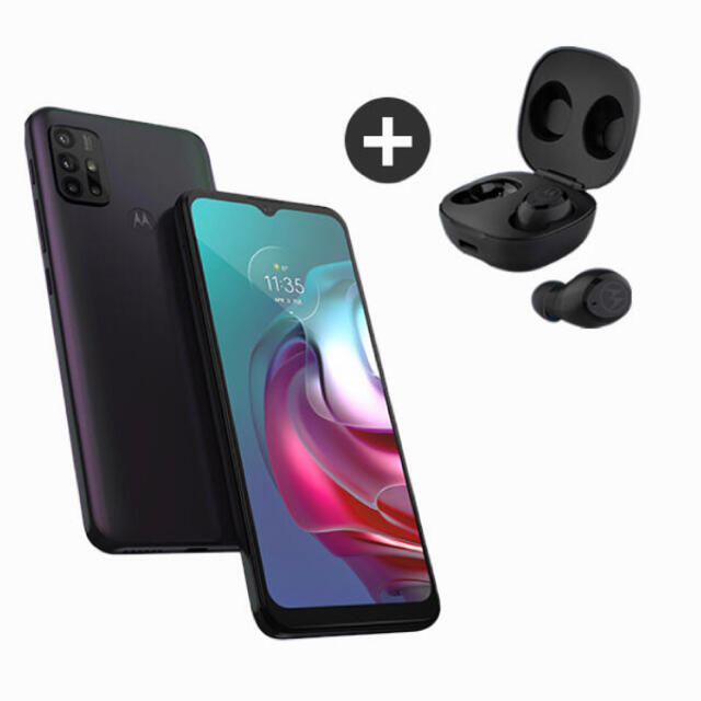 Motorola(モトローラ)のMotorola モトローラ　moto g30 ダークパール　イヤバッズ付き スマホ/家電/カメラのスマートフォン/携帯電話(スマートフォン本体)の商品写真