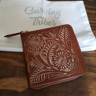 【carving tribes】新品/未使用/ミニ財布/小銭入れ/ダークブラウン(財布)