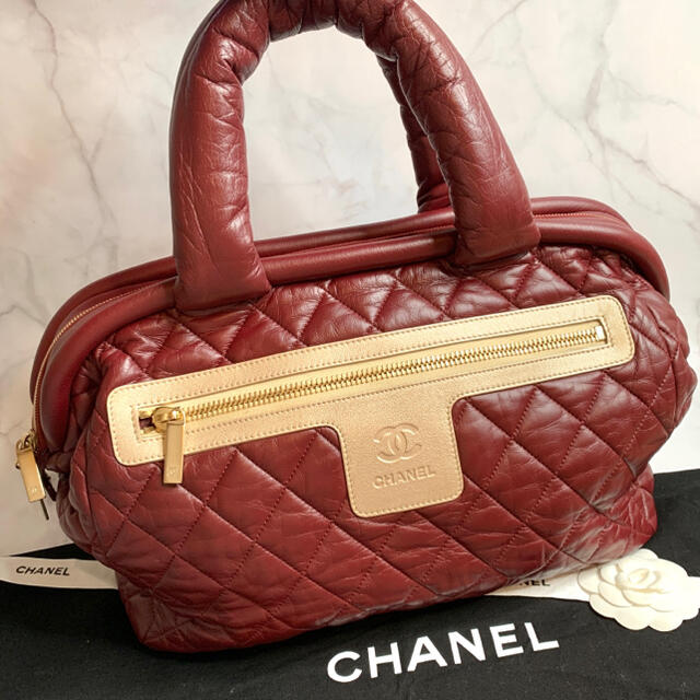 CHANEL シャネル 美品 コココクーン がま口 マトラッセ ゴールド　レア