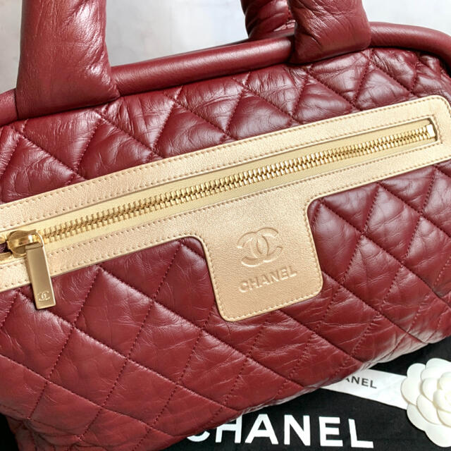 CHANEL シャネル 美品 コココクーン がま口 マトラッセ ゴールド　レア