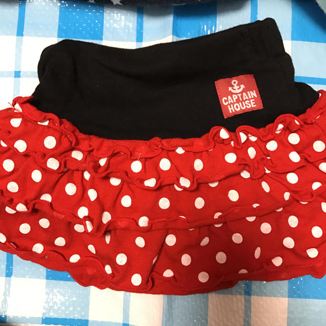 赤ドットスカート キッズ/ベビー/マタニティのベビー服(~85cm)(スカート)の商品写真