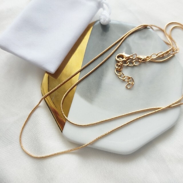 ete(エテ)のgold snake double chain necklace #028 レディースのアクセサリー(ネックレス)の商品写真