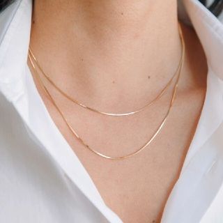 エテ(ete)のgold snake double chain necklace #028(ネックレス)