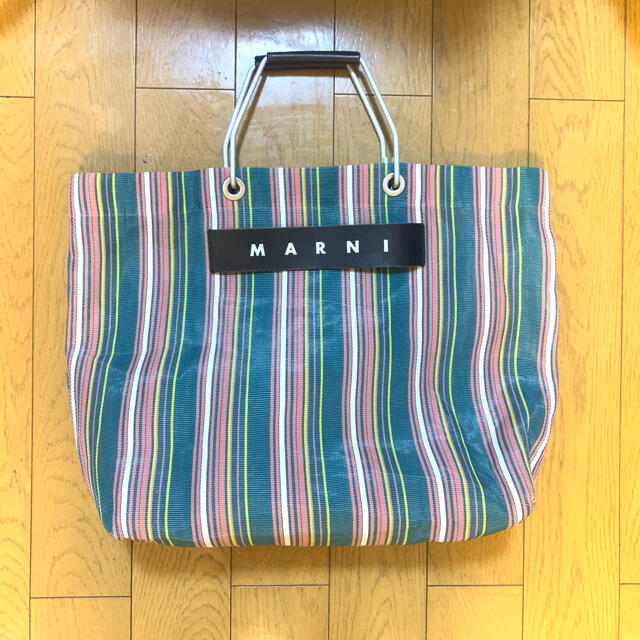 値下げしました＊marni flower cafe ストライプバッグトートバッグ