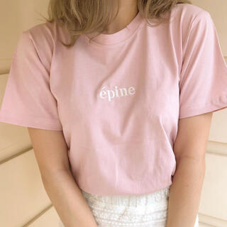 【epine(エピヌ)】ロゴ Tシャツ ピンク