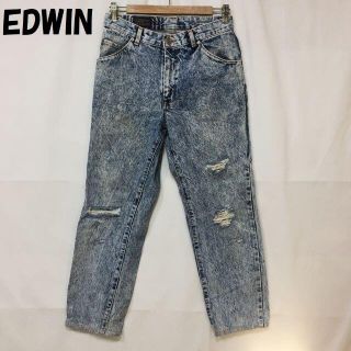 エドウィン(EDWIN)のエドウィン ダメージ ジーンズ デニムパンツ ケミカルウォッシュ サイズ30(デニム/ジーンズ)