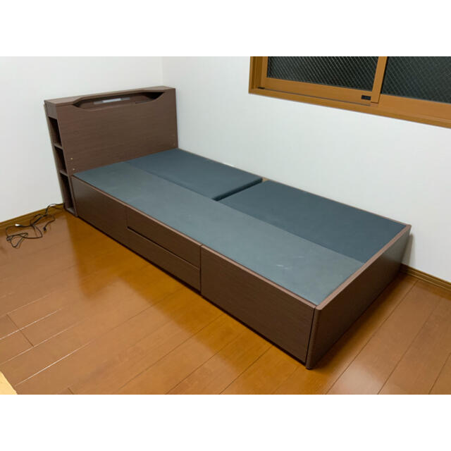 配送員設置送料無料 引取限定商品 チェストベッド シングル 木製 大収納ベッドフレーム 一人暮らし 代引き手数料無料 Ielab Network