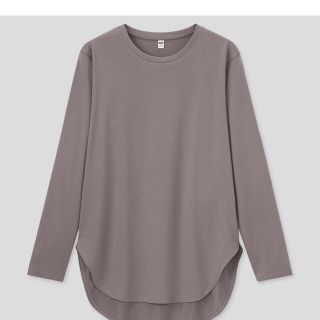 ユニクロ(UNIQLO)の新品未使用 コットンロングシャツテールT ユニクロ(カットソー(長袖/七分))