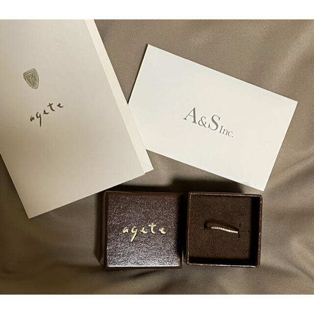 agete(アガット)の美品‼︎  アガット　K18 リング　13号 レディースのアクセサリー(リング(指輪))の商品写真