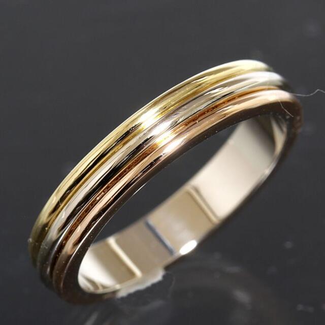 カルティエ cartier スリーカラー リング size54 K18 4mm幅51g付属