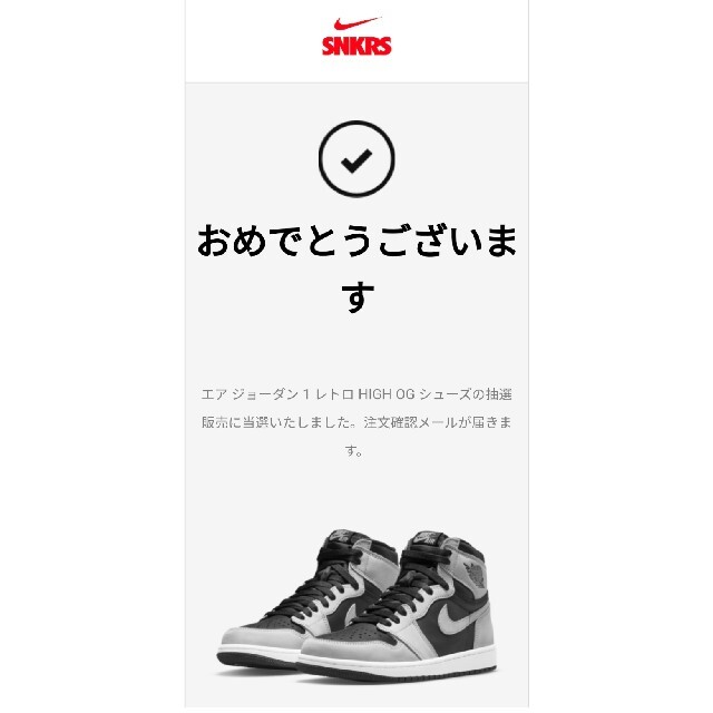 NIKE(ナイキ)のNIKE AIR JORDAN 1 HIGH OG SHADOW 2.0 メンズの靴/シューズ(スニーカー)の商品写真