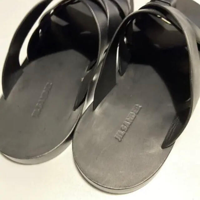 Jil Sander(ジルサンダー)のジルサンダー jil sander レザーサンダル トングサンダル ブラック メンズの靴/シューズ(サンダル)の商品写真