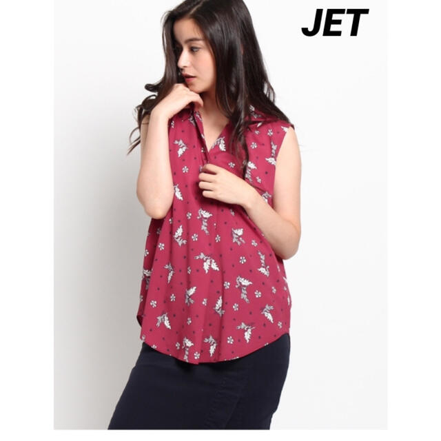 JET ビビットピンク　ノースリーブブラウス レディースのトップス(シャツ/ブラウス(半袖/袖なし))の商品写真