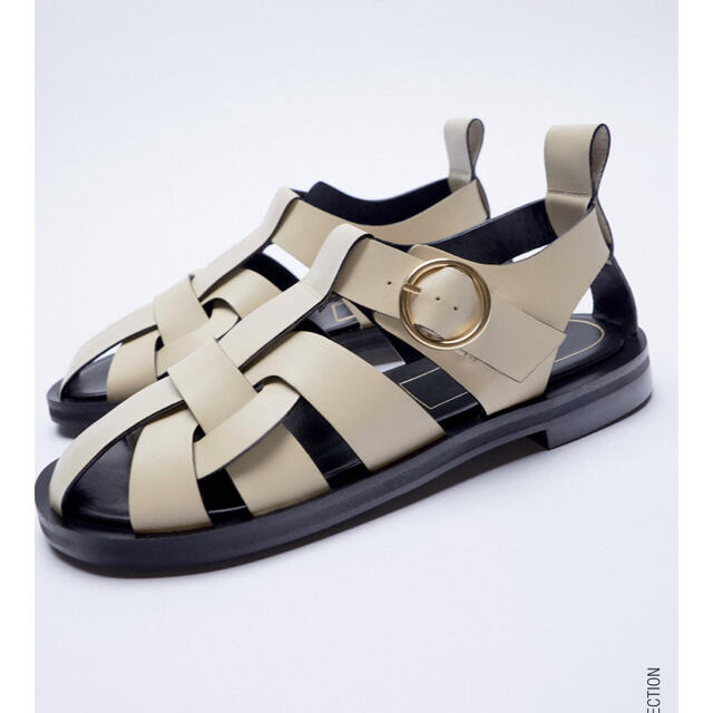 ZARA フラットゲージサンダル 36
