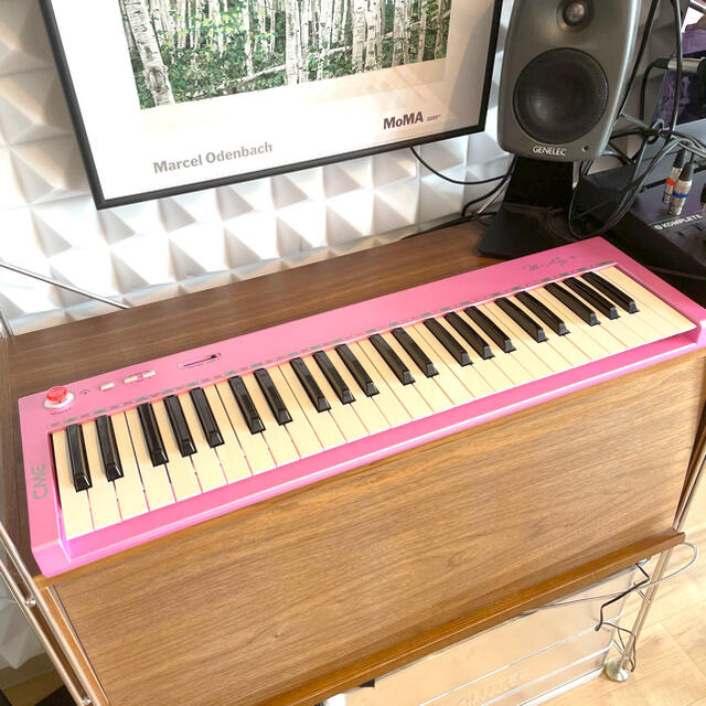 USB MIDIキーボード 49鍵 PINK 楽器の鍵盤楽器(キーボード/シンセサイザー)の商品写真