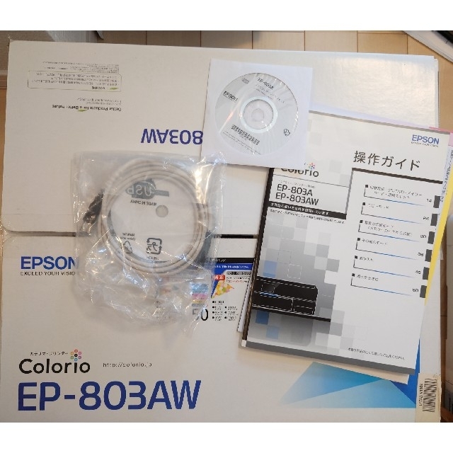 EPSON(エプソン)の専用☆EPSON EP-803AW エプソン プリンター ホワイト スマホ/家電/カメラのPC/タブレット(PC周辺機器)の商品写真