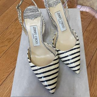 ジミーチュウ(JIMMY CHOO)のジミーチュウ  ストライプサンダル 34.5(サンダル)