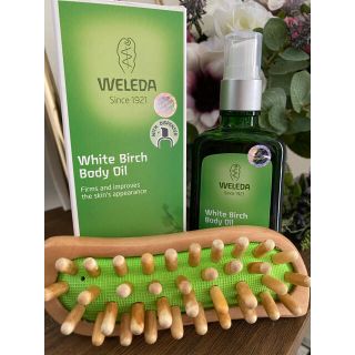 ヴェレダ(WELEDA)のWELEDA ホワイトバーチオイル&シェイプブラシ(ボディオイル)