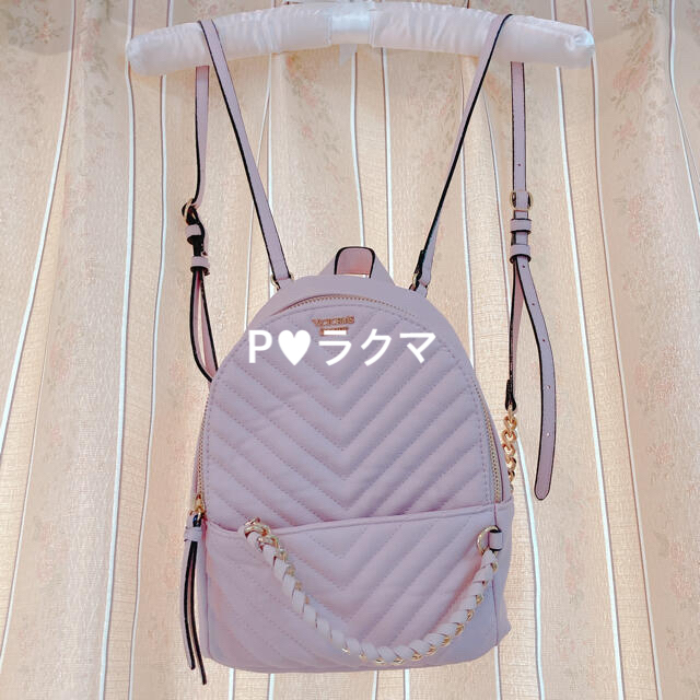 Victoria's Secret(ヴィクトリアズシークレット)の𓐍 Victoria's Secret small backpack Pink レディースのバッグ(リュック/バックパック)の商品写真