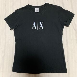 アルマーニエクスチェンジ(ARMANI EXCHANGE)のアルマーニ A/X Tシャツ カットソー 黒　M (Tシャツ(半袖/袖なし))