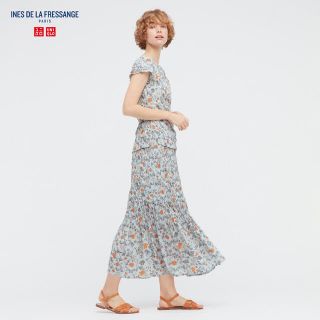 ユニクロ(UNIQLO)のUNIQLO ツイストプリーツロングスカート　＊イネスデザイン＊(ロングスカート)