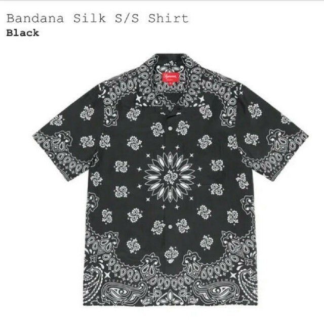 supreme Bandana Silk S/S Shirt black Mのサムネイル